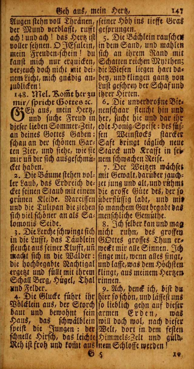 Das Kleine Davidische Psalterspiel der Kinder Zions von alten und neuen auserlesenen Geistes-Gesängen allen wahren heyls-begierigen Säuglingen der Weisheit, insonderheit aber denen Gemeinden des Herrn page 147