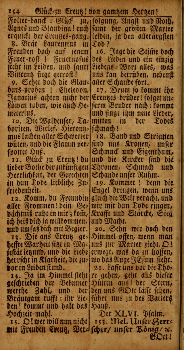 Das Kleine Davidische Psalterspiel der Kinder Zions von alten und neuen auserlesenen Geistes-Gesängen allen wahren heyls-begierigen Säuglingen der Weisheit, insonderheit aber denen Gemeinden des Herrn page 154