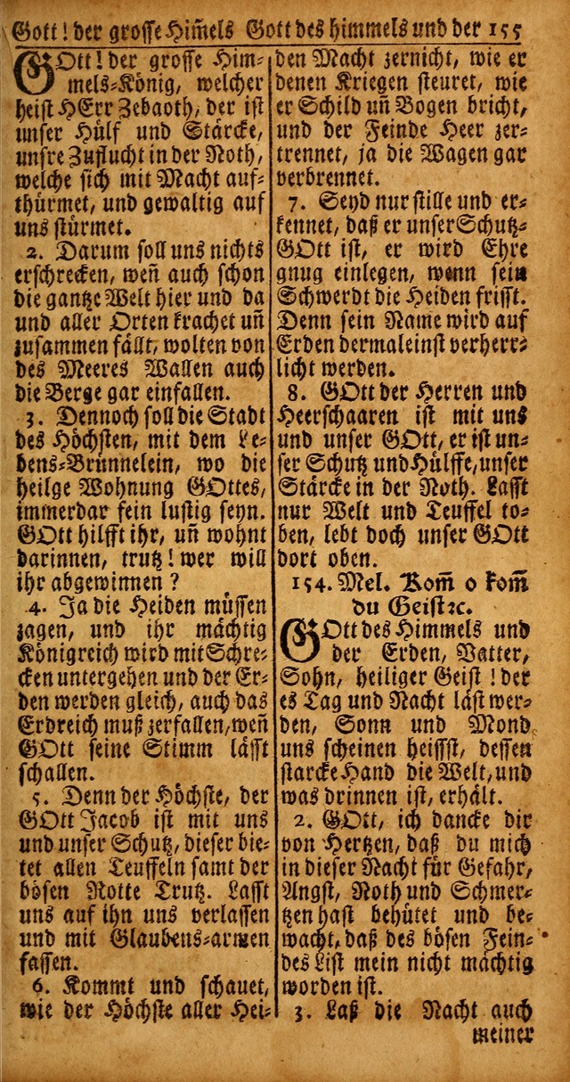 Das Kleine Davidische Psalterspiel der Kinder Zions von alten und neuen auserlesenen Geistes-Gesängen allen wahren heyls-begierigen Säuglingen der Weisheit, insonderheit aber denen Gemeinden des Herrn page 155