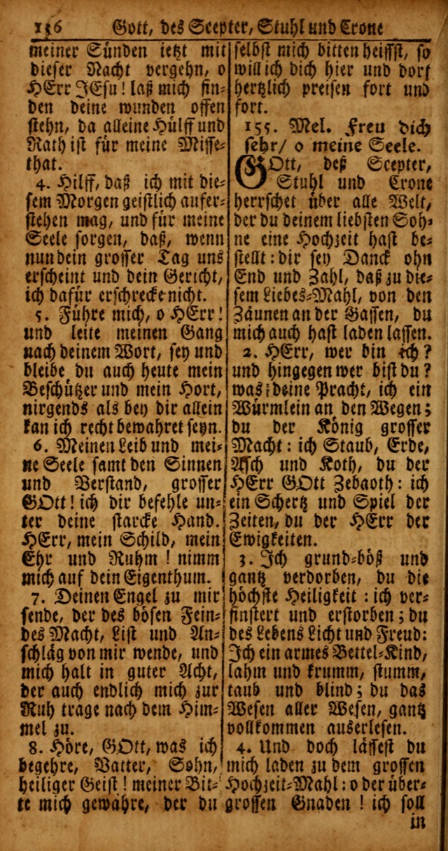 Das Kleine Davidische Psalterspiel der Kinder Zions von alten und neuen auserlesenen Geistes-Gesängen allen wahren heyls-begierigen Säuglingen der Weisheit, insonderheit aber denen Gemeinden des Herrn page 156