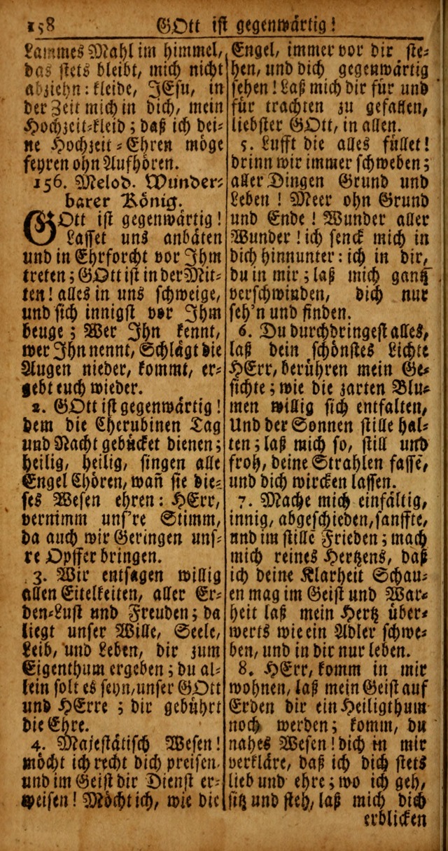 Das Kleine Davidische Psalterspiel der Kinder Zions von alten und neuen auserlesenen Geistes-Gesängen allen wahren heyls-begierigen Säuglingen der Weisheit, insonderheit aber denen Gemeinden des Herrn page 158