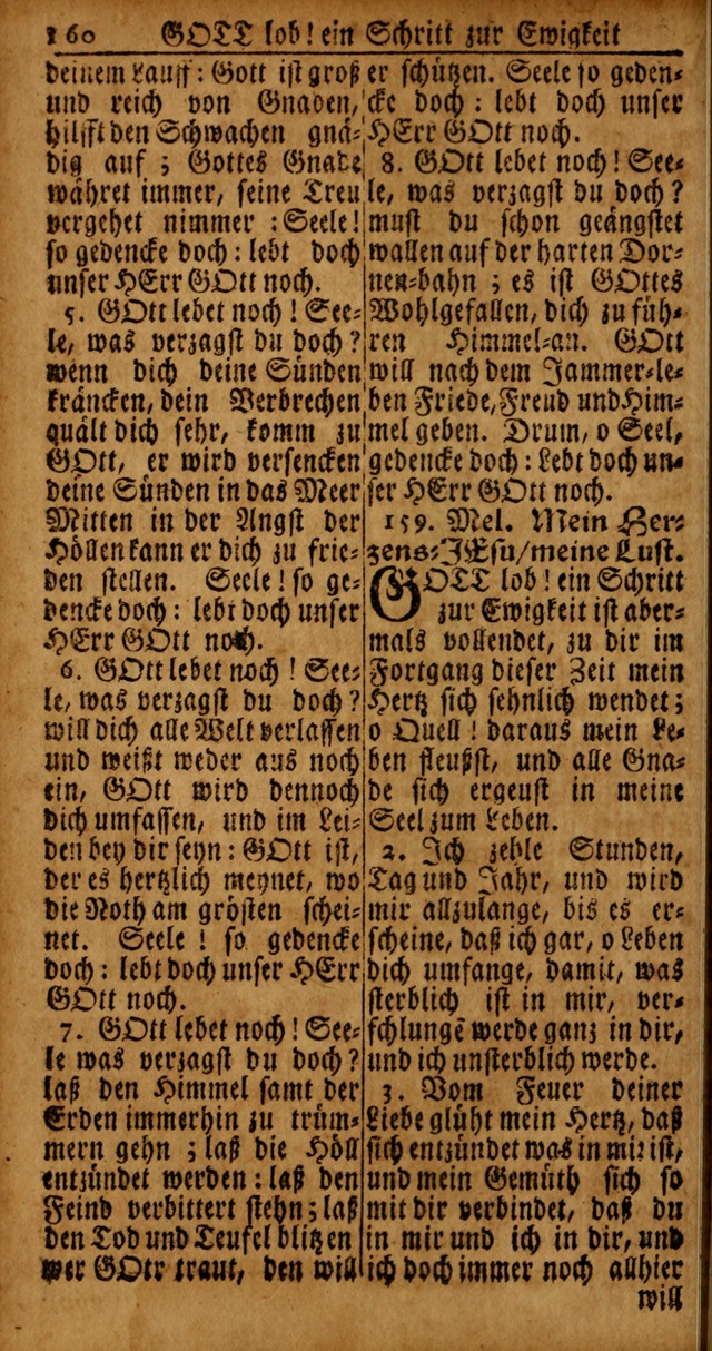 Das Kleine Davidische Psalterspiel der Kinder Zions von alten und neuen auserlesenen Geistes-Gesängen allen wahren heyls-begierigen Säuglingen der Weisheit, insonderheit aber denen Gemeinden des Herrn page 160