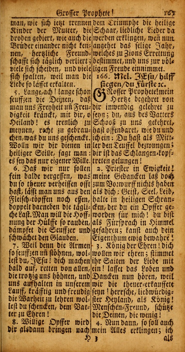 Das Kleine Davidische Psalterspiel der Kinder Zions von alten und neuen auserlesenen Geistes-Gesängen allen wahren heyls-begierigen Säuglingen der Weisheit, insonderheit aber denen Gemeinden des Herrn page 167