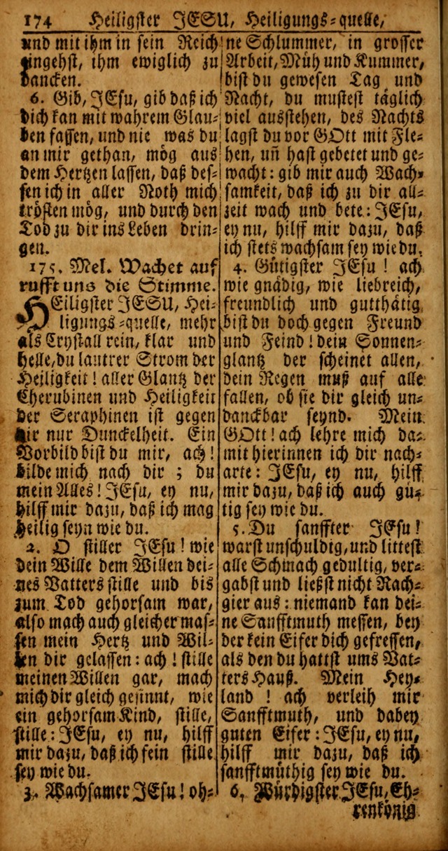 Das Kleine Davidische Psalterspiel der Kinder Zions von alten und neuen auserlesenen Geistes-Gesängen allen wahren heyls-begierigen Säuglingen der Weisheit, insonderheit aber denen Gemeinden des Herrn page 174