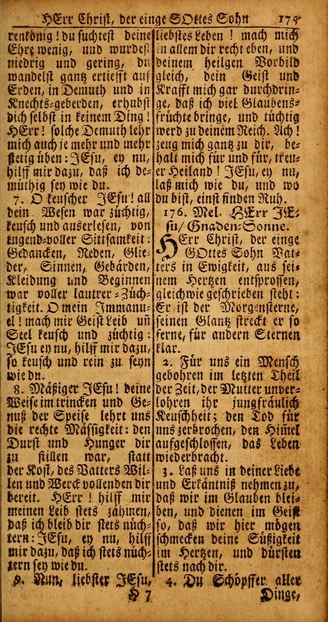 Das Kleine Davidische Psalterspiel der Kinder Zions von alten und neuen auserlesenen Geistes-Gesängen allen wahren heyls-begierigen Säuglingen der Weisheit, insonderheit aber denen Gemeinden des Herrn page 175