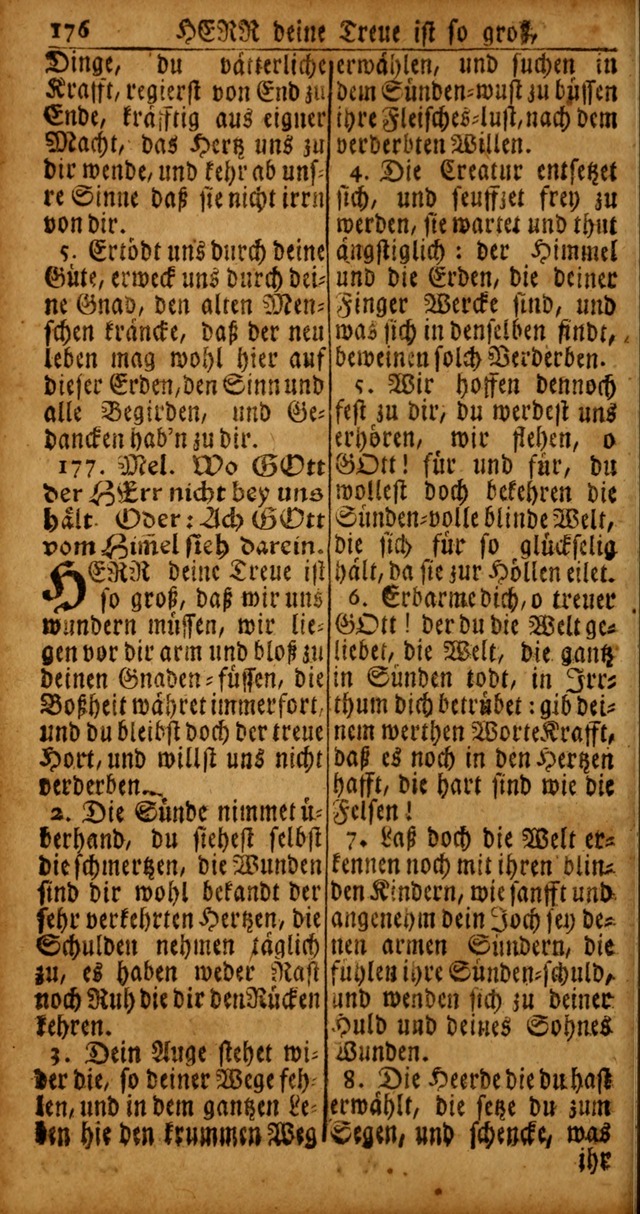 Das Kleine Davidische Psalterspiel der Kinder Zions von alten und neuen auserlesenen Geistes-Gesängen allen wahren heyls-begierigen Säuglingen der Weisheit, insonderheit aber denen Gemeinden des Herrn page 176