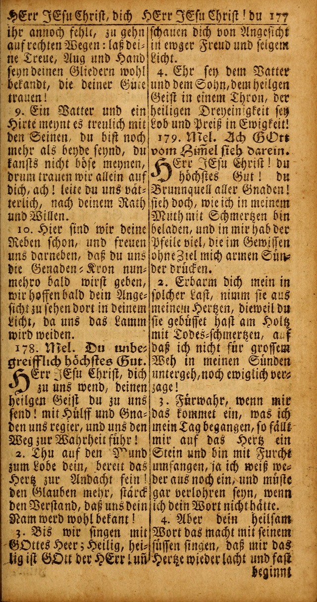 Das Kleine Davidische Psalterspiel der Kinder Zions von alten und neuen auserlesenen Geistes-Gesängen allen wahren heyls-begierigen Säuglingen der Weisheit, insonderheit aber denen Gemeinden des Herrn page 177