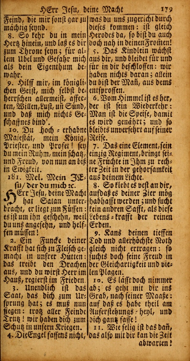 Das Kleine Davidische Psalterspiel der Kinder Zions von alten und neuen auserlesenen Geistes-Gesängen allen wahren heyls-begierigen Säuglingen der Weisheit, insonderheit aber denen Gemeinden des Herrn page 179