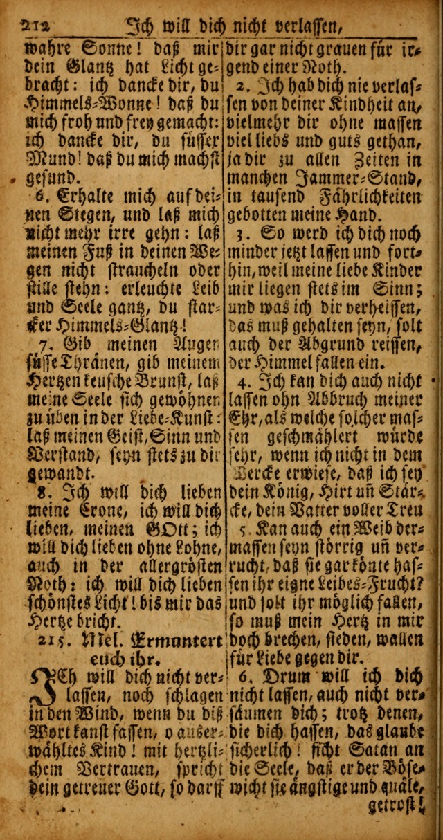 Das Kleine Davidische Psalterspiel der Kinder Zions von alten und neuen auserlesenen Geistes-Gesängen allen wahren heyls-begierigen Säuglingen der Weisheit, insonderheit aber denen Gemeinden des Herrn page 212