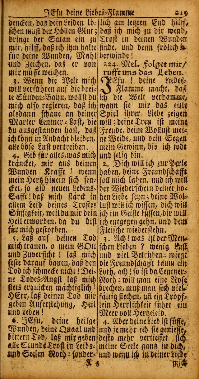 Das Kleine Davidische Psalterspiel der Kinder Zions von alten und neuen auserlesenen Geistes-Gesängen allen wahren heyls-begierigen Säuglingen der Weisheit, insonderheit aber denen Gemeinden des Herrn page 219