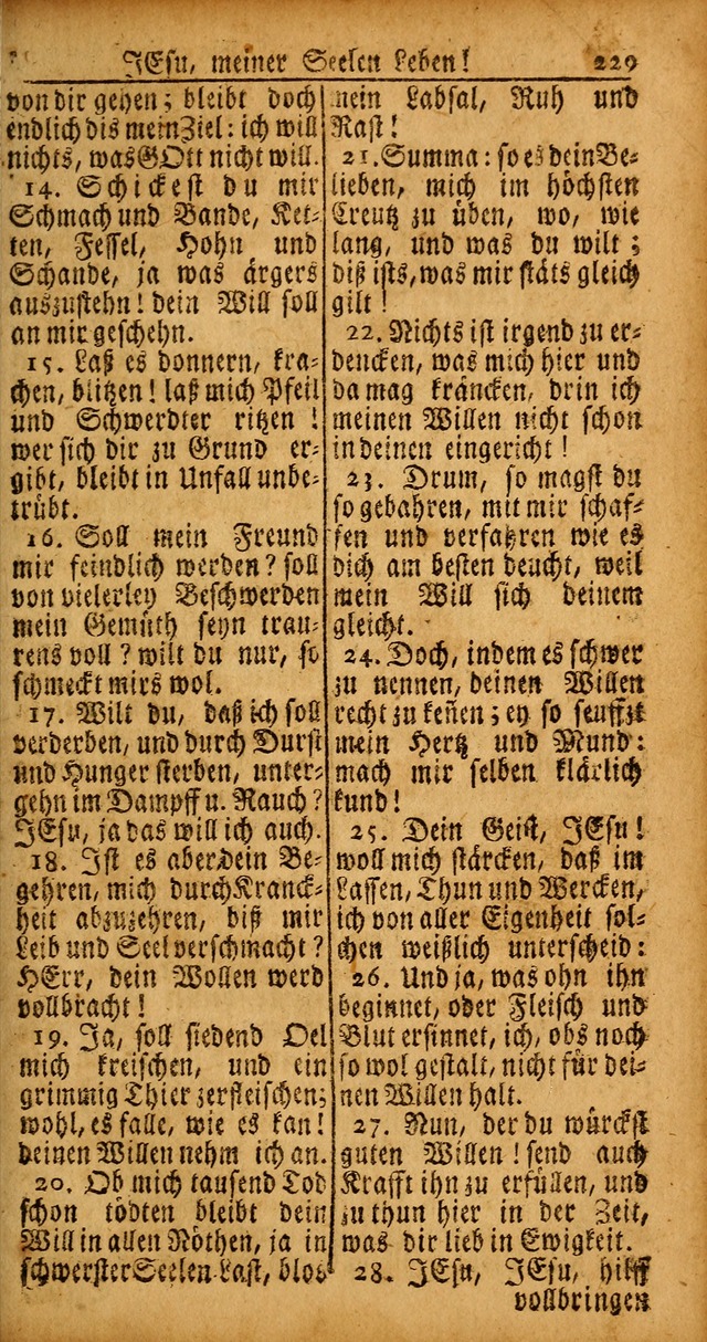 Das Kleine Davidische Psalterspiel der Kinder Zions von alten und neuen auserlesenen Geistes-Gesängen allen wahren heyls-begierigen Säuglingen der Weisheit, insonderheit aber denen Gemeinden des Herrn page 229