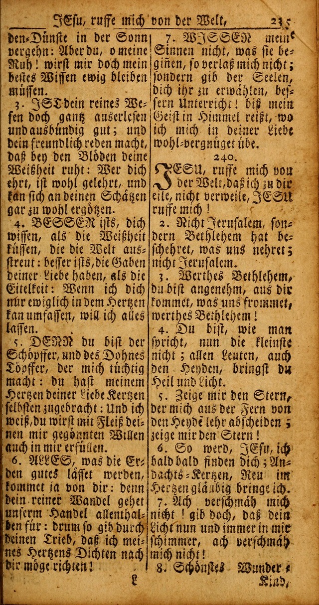 Das Kleine Davidische Psalterspiel der Kinder Zions von alten und neuen auserlesenen Geistes-Gesängen allen wahren heyls-begierigen Säuglingen der Weisheit, insonderheit aber denen Gemeinden des Herrn page 235