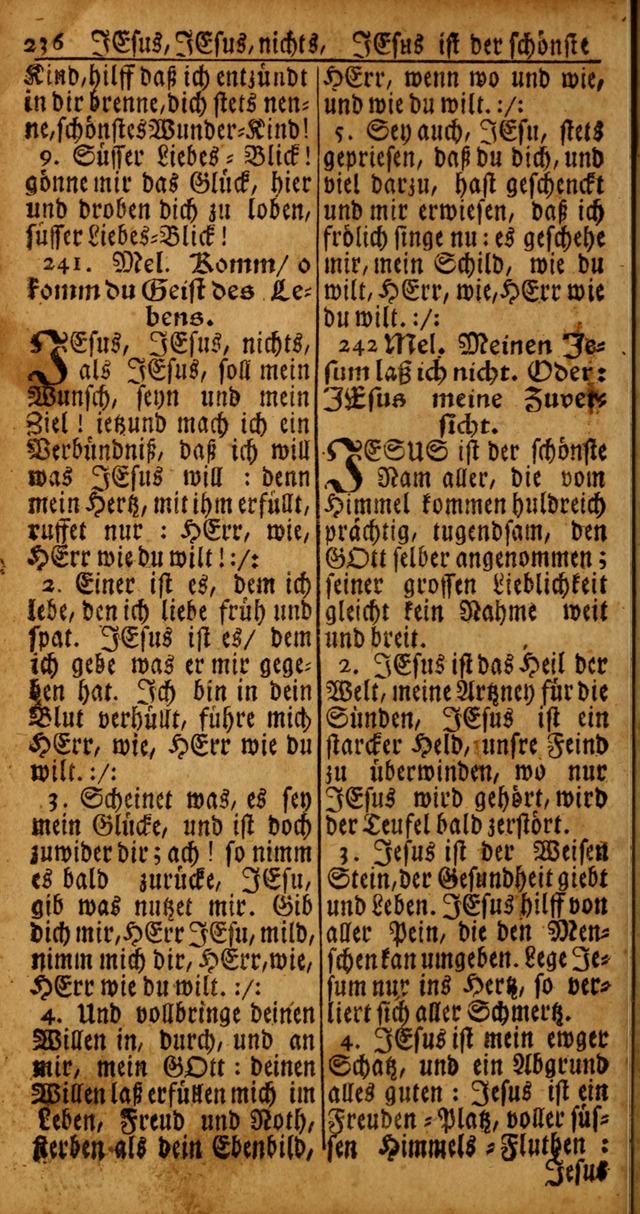 Das Kleine Davidische Psalterspiel der Kinder Zions von alten und neuen auserlesenen Geistes-Gesängen allen wahren heyls-begierigen Säuglingen der Weisheit, insonderheit aber denen Gemeinden des Herrn page 236