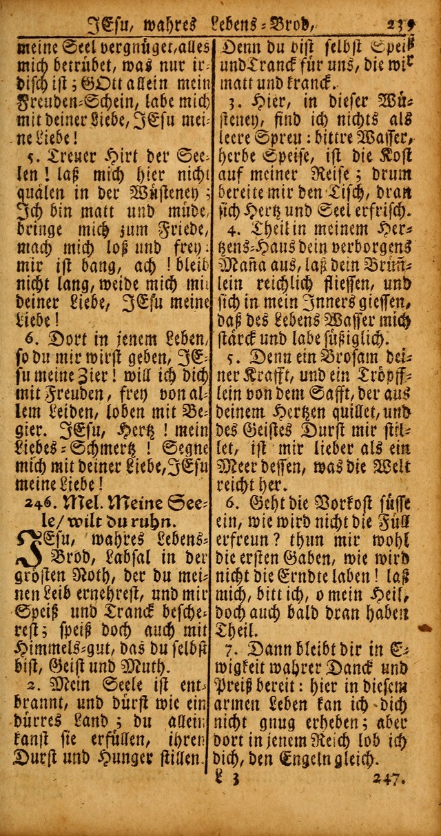 Das Kleine Davidische Psalterspiel der Kinder Zions von alten und neuen auserlesenen Geistes-Gesängen allen wahren heyls-begierigen Säuglingen der Weisheit, insonderheit aber denen Gemeinden des Herrn page 239