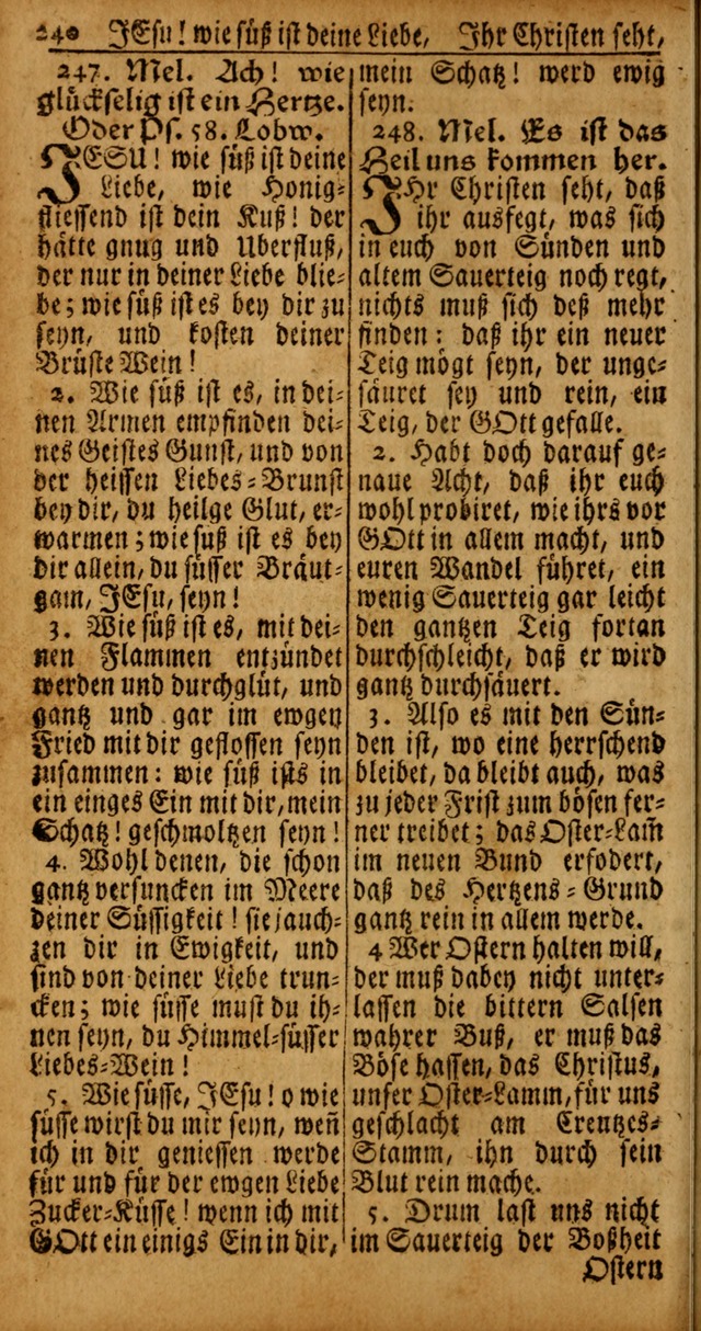 Das Kleine Davidische Psalterspiel der Kinder Zions von alten und neuen auserlesenen Geistes-Gesängen allen wahren heyls-begierigen Säuglingen der Weisheit, insonderheit aber denen Gemeinden des Herrn page 240