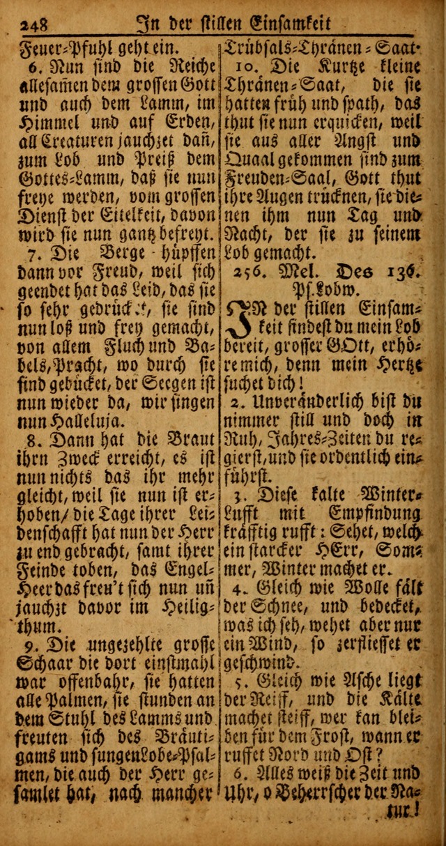 Das Kleine Davidische Psalterspiel der Kinder Zions von alten und neuen auserlesenen Geistes-Gesängen allen wahren heyls-begierigen Säuglingen der Weisheit, insonderheit aber denen Gemeinden des Herrn page 248