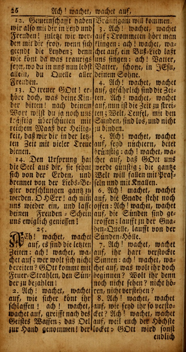 Das Kleine Davidische Psalterspiel der Kinder Zions von alten und neuen auserlesenen Geistes-Gesängen allen wahren heyls-begierigen Säuglingen der Weisheit, insonderheit aber denen Gemeinden des Herrn page 26