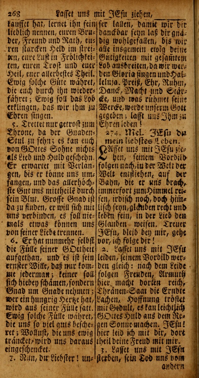 Das Kleine Davidische Psalterspiel der Kinder Zions von alten und neuen auserlesenen Geistes-Gesängen allen wahren heyls-begierigen Säuglingen der Weisheit, insonderheit aber denen Gemeinden des Herrn page 268