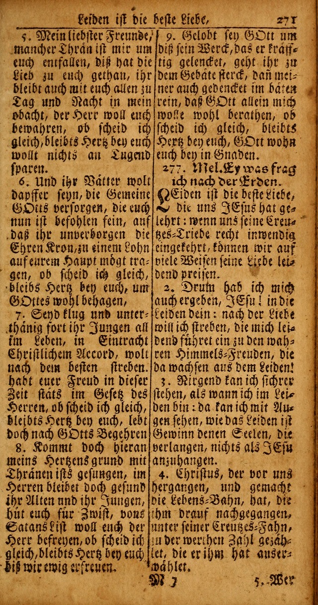 Das Kleine Davidische Psalterspiel der Kinder Zions von alten und neuen auserlesenen Geistes-Gesängen allen wahren heyls-begierigen Säuglingen der Weisheit, insonderheit aber denen Gemeinden des Herrn page 271