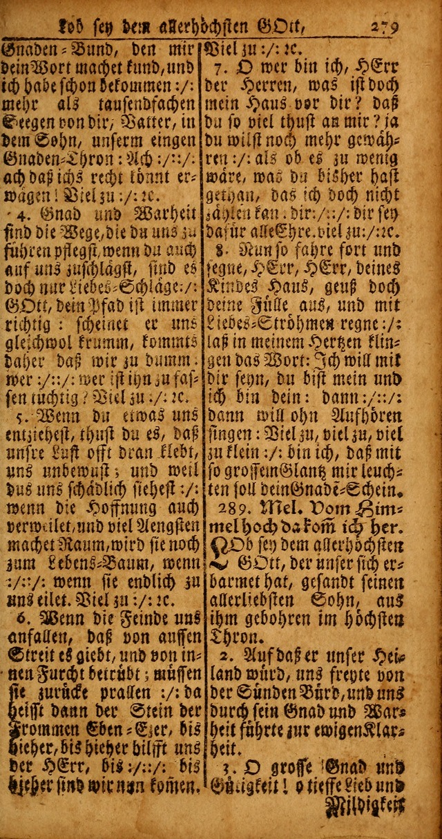 Das Kleine Davidische Psalterspiel der Kinder Zions von alten und neuen auserlesenen Geistes-Gesängen allen wahren heyls-begierigen Säuglingen der Weisheit, insonderheit aber denen Gemeinden des Herrn page 279