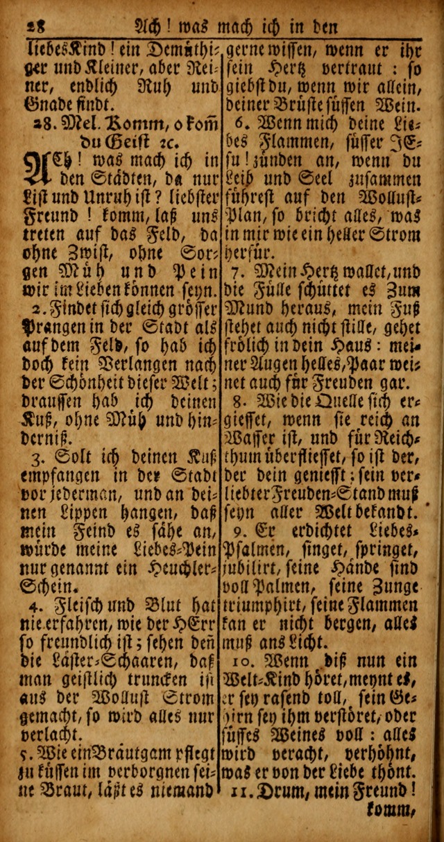 Das Kleine Davidische Psalterspiel der Kinder Zions von alten und neuen auserlesenen Geistes-Gesängen allen wahren heyls-begierigen Säuglingen der Weisheit, insonderheit aber denen Gemeinden des Herrn page 28