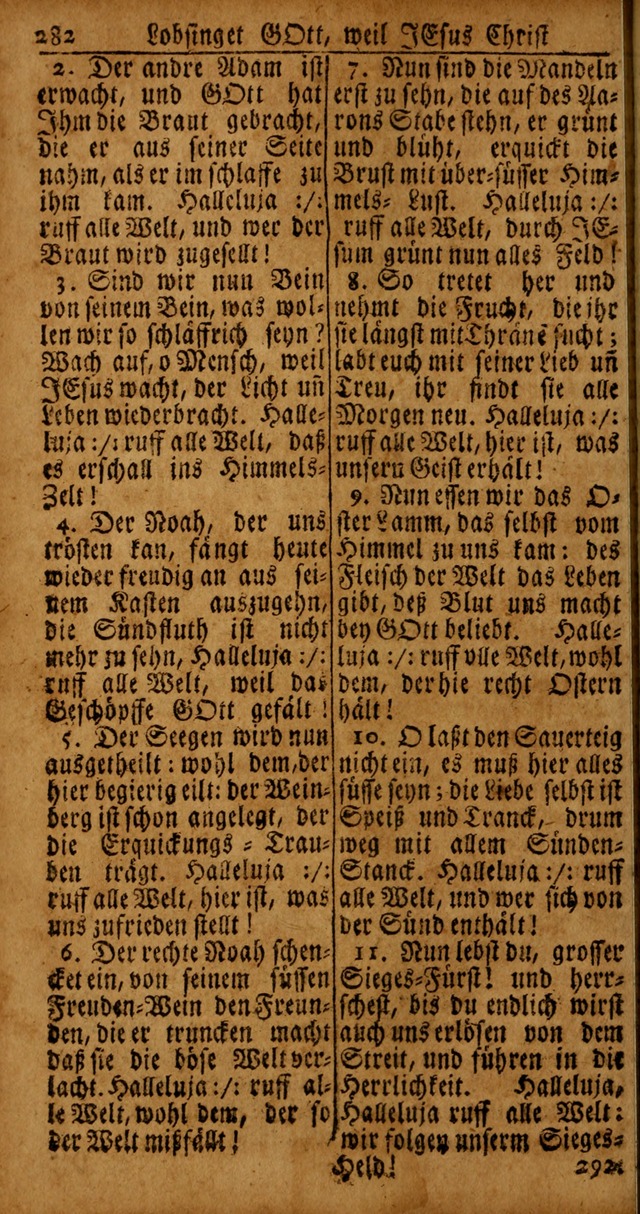 Das Kleine Davidische Psalterspiel der Kinder Zions von alten und neuen auserlesenen Geistes-Gesängen allen wahren heyls-begierigen Säuglingen der Weisheit, insonderheit aber denen Gemeinden des Herrn page 282