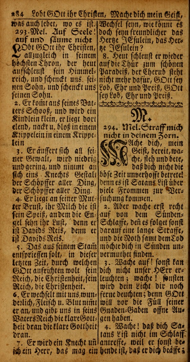 Das Kleine Davidische Psalterspiel der Kinder Zions von alten und neuen auserlesenen Geistes-Gesängen allen wahren heyls-begierigen Säuglingen der Weisheit, insonderheit aber denen Gemeinden des Herrn page 284