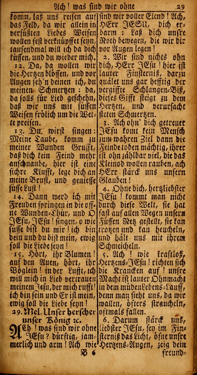 Das Kleine Davidische Psalterspiel der Kinder Zions von alten und neuen auserlesenen Geistes-Gesängen allen wahren heyls-begierigen Säuglingen der Weisheit, insonderheit aber denen Gemeinden des Herrn page 29