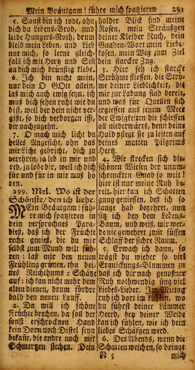 Das Kleine Davidische Psalterspiel der Kinder Zions von alten und neuen auserlesenen Geistes-Gesängen allen wahren heyls-begierigen Säuglingen der Weisheit, insonderheit aber denen Gemeinden des Herrn page 291