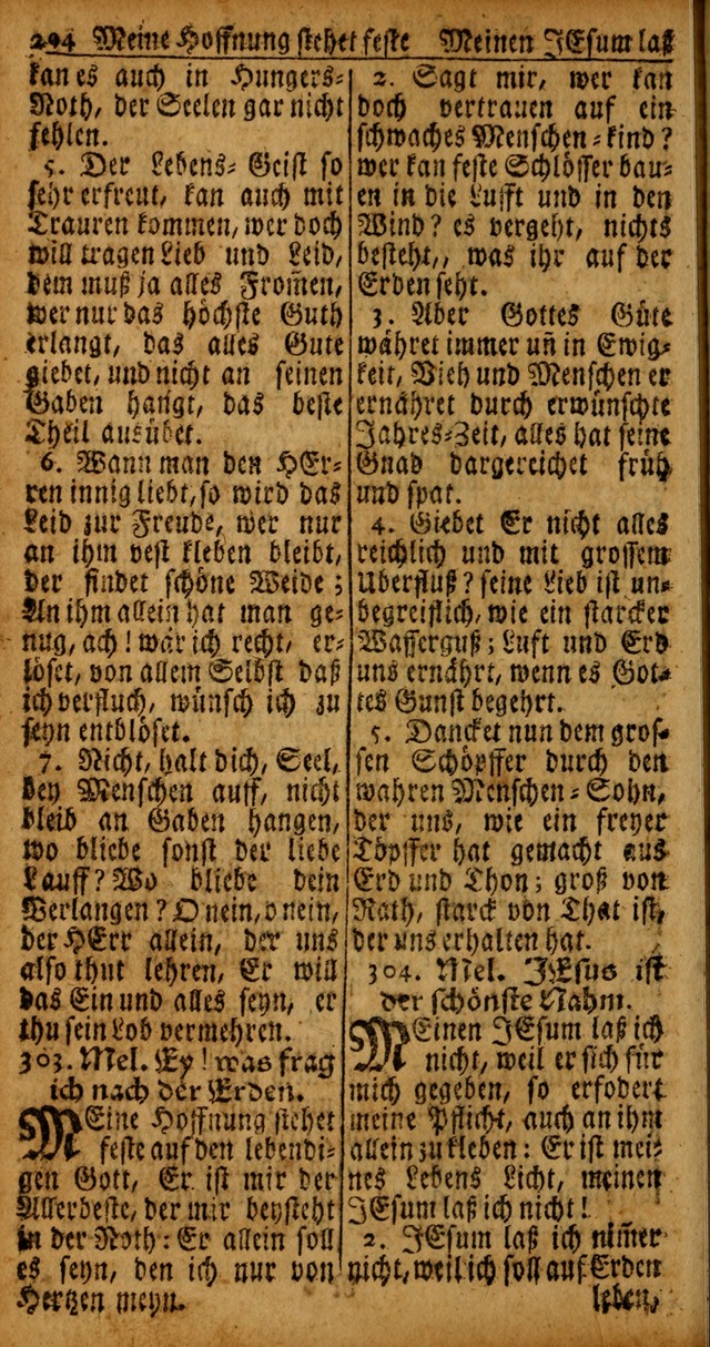 Das Kleine Davidische Psalterspiel der Kinder Zions von alten und neuen auserlesenen Geistes-Gesängen allen wahren heyls-begierigen Säuglingen der Weisheit, insonderheit aber denen Gemeinden des Herrn page 294