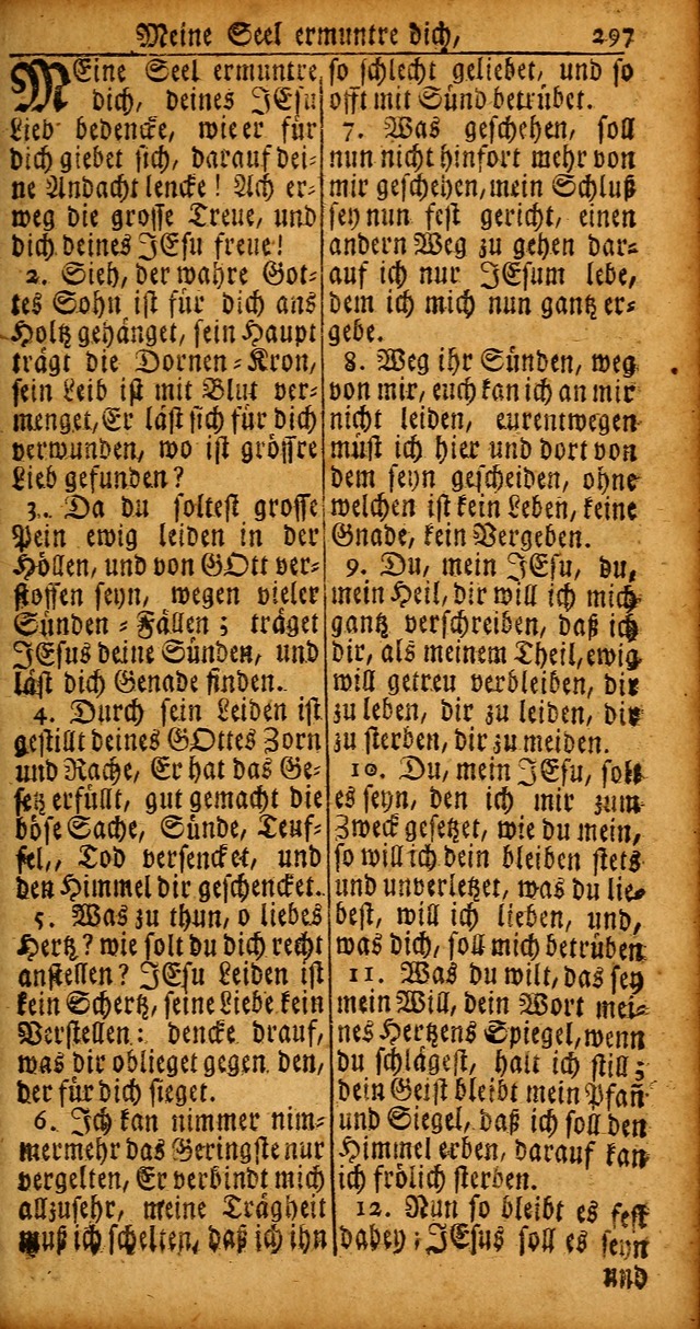 Das Kleine Davidische Psalterspiel der Kinder Zions von alten und neuen auserlesenen Geistes-Gesängen allen wahren heyls-begierigen Säuglingen der Weisheit, insonderheit aber denen Gemeinden des Herrn page 297