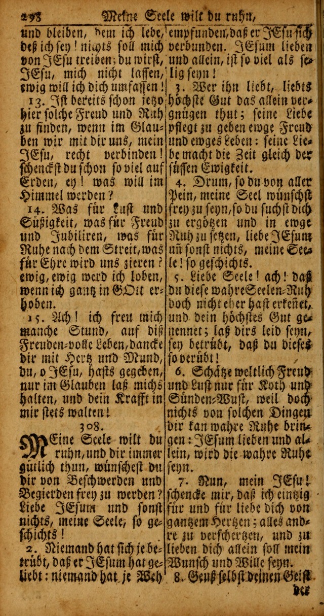 Das Kleine Davidische Psalterspiel der Kinder Zions von alten und neuen auserlesenen Geistes-Gesängen allen wahren heyls-begierigen Säuglingen der Weisheit, insonderheit aber denen Gemeinden des Herrn page 298