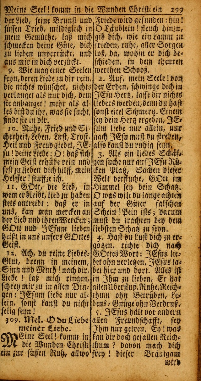 Das Kleine Davidische Psalterspiel der Kinder Zions von alten und neuen auserlesenen Geistes-Gesängen allen wahren heyls-begierigen Säuglingen der Weisheit, insonderheit aber denen Gemeinden des Herrn page 299