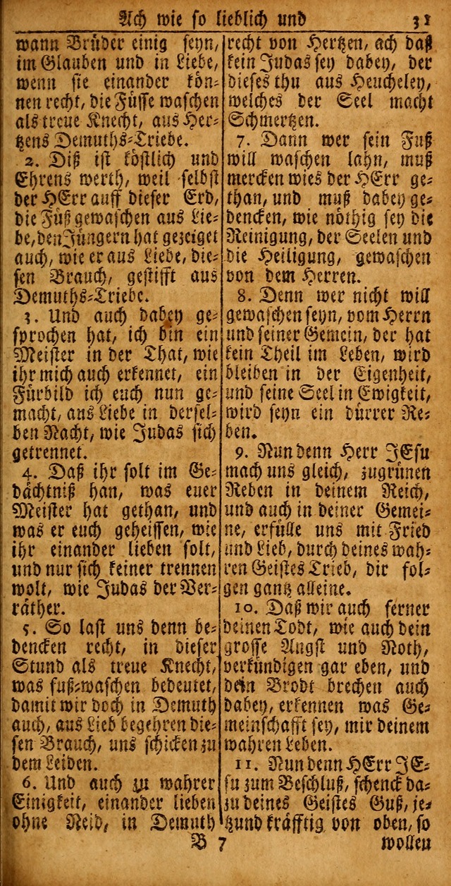 Das Kleine Davidische Psalterspiel der Kinder Zions von alten und neuen auserlesenen Geistes-Gesängen allen wahren heyls-begierigen Säuglingen der Weisheit, insonderheit aber denen Gemeinden des Herrn page 31