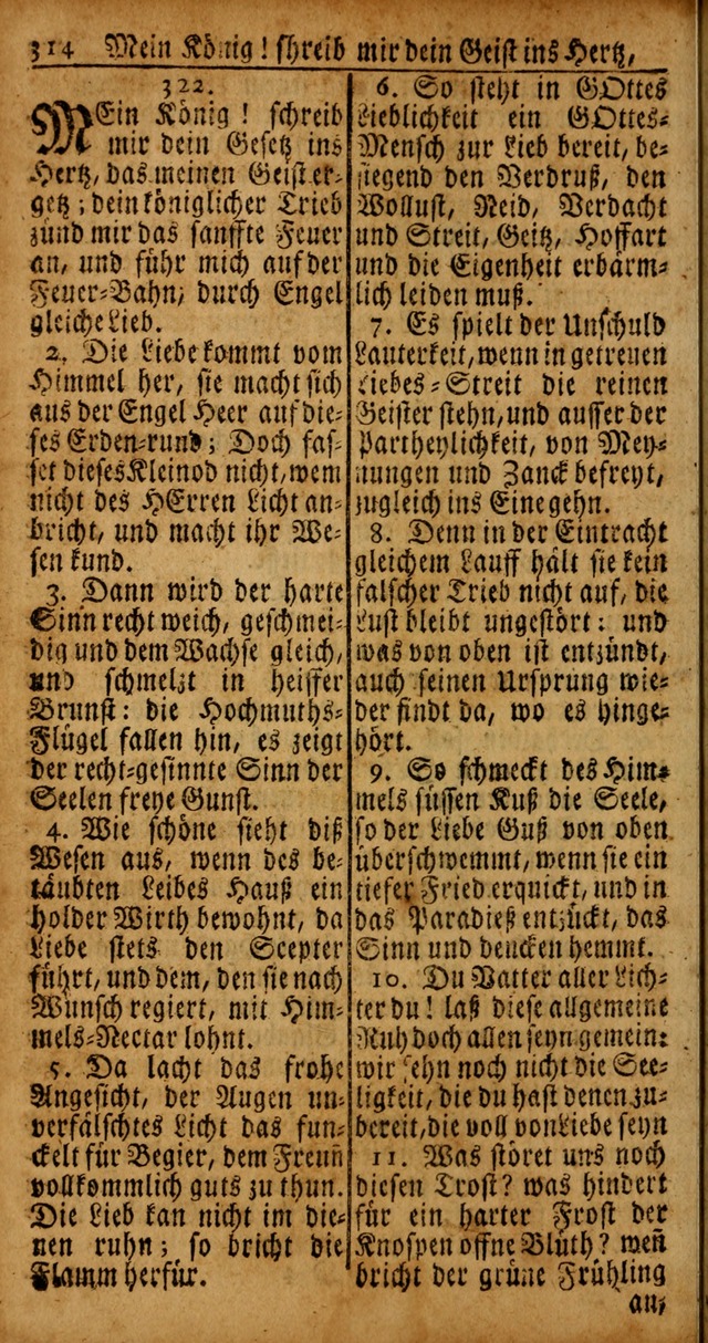 Das Kleine Davidische Psalterspiel der Kinder Zions von alten und neuen auserlesenen Geistes-Gesängen allen wahren heyls-begierigen Säuglingen der Weisheit, insonderheit aber denen Gemeinden des Herrn page 314