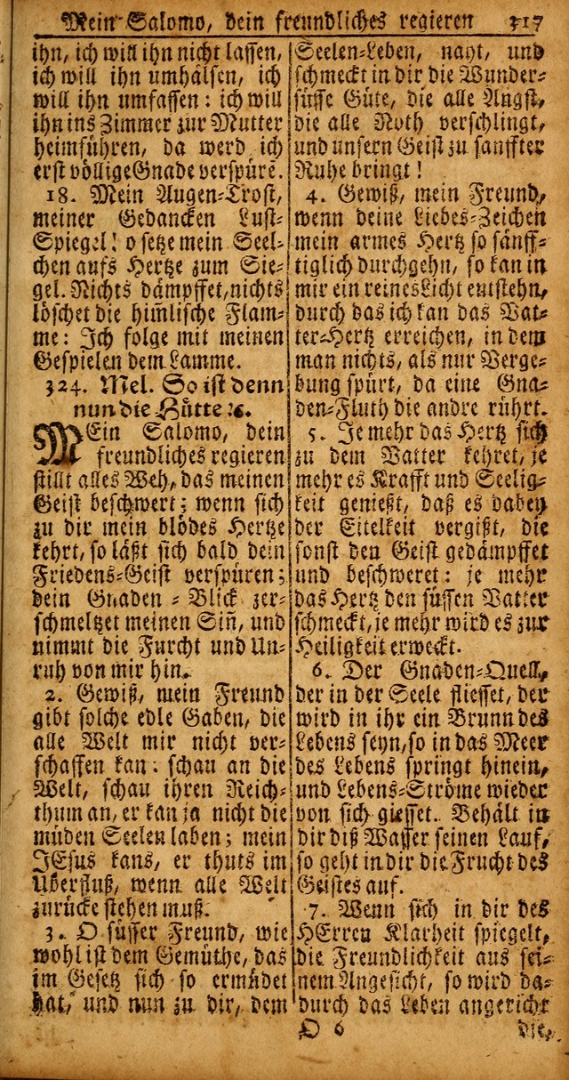 Das Kleine Davidische Psalterspiel der Kinder Zions von alten und neuen auserlesenen Geistes-Gesängen allen wahren heyls-begierigen Säuglingen der Weisheit, insonderheit aber denen Gemeinden des Herrn page 317