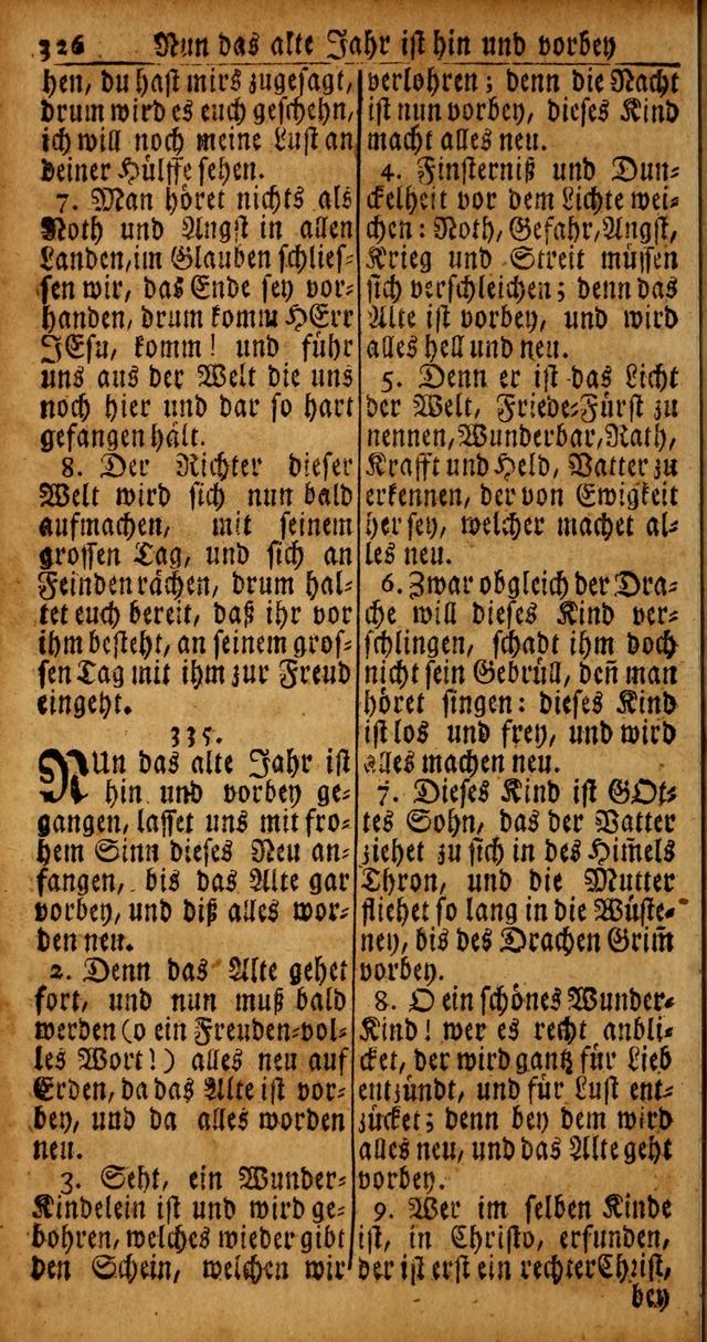 Das Kleine Davidische Psalterspiel der Kinder Zions von alten und neuen auserlesenen Geistes-Gesängen allen wahren heyls-begierigen Säuglingen der Weisheit, insonderheit aber denen Gemeinden des Herrn page 326