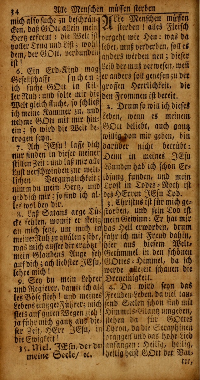 Das Kleine Davidische Psalterspiel der Kinder Zions von alten und neuen auserlesenen Geistes-Gesängen allen wahren heyls-begierigen Säuglingen der Weisheit, insonderheit aber denen Gemeinden des Herrn page 34