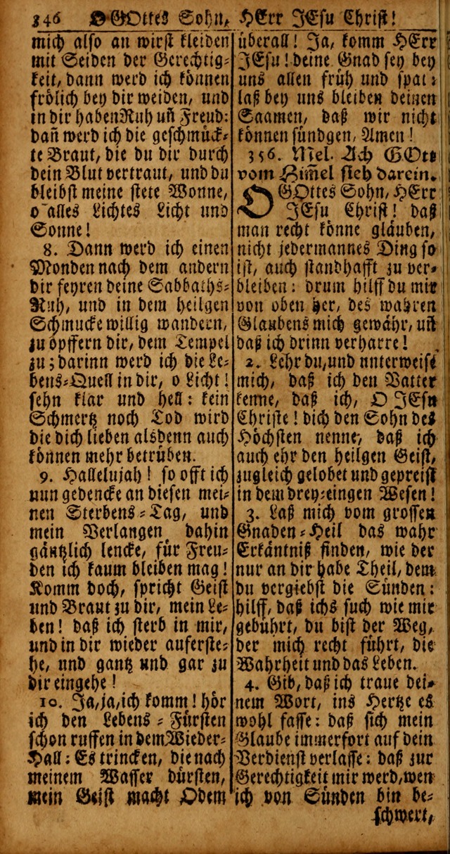 Das Kleine Davidische Psalterspiel der Kinder Zions von alten und neuen auserlesenen Geistes-Gesängen allen wahren heyls-begierigen Säuglingen der Weisheit, insonderheit aber denen Gemeinden des Herrn page 346