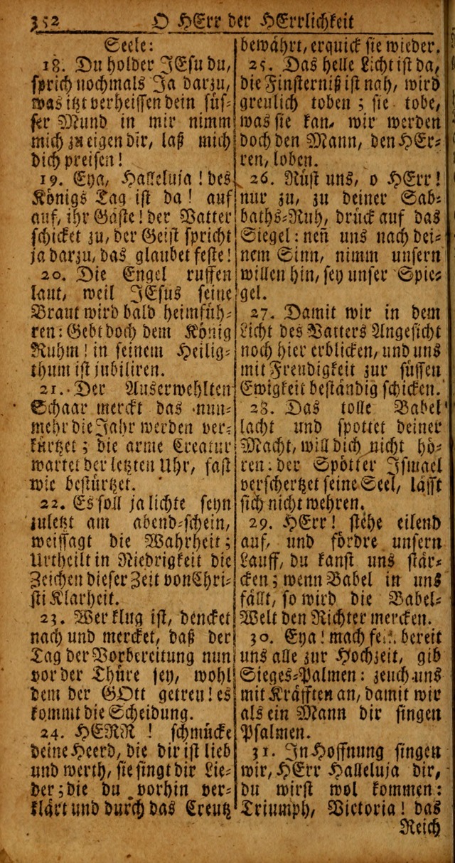 Das Kleine Davidische Psalterspiel der Kinder Zions von alten und neuen auserlesenen Geistes-Gesängen allen wahren heyls-begierigen Säuglingen der Weisheit, insonderheit aber denen Gemeinden des Herrn page 352