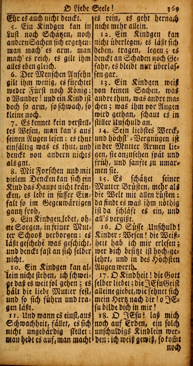 Das Kleine Davidische Psalterspiel der Kinder Zions von alten und neuen auserlesenen Geistes-Gesängen allen wahren heyls-begierigen Säuglingen der Weisheit, insonderheit aber denen Gemeinden des Herrn page 369