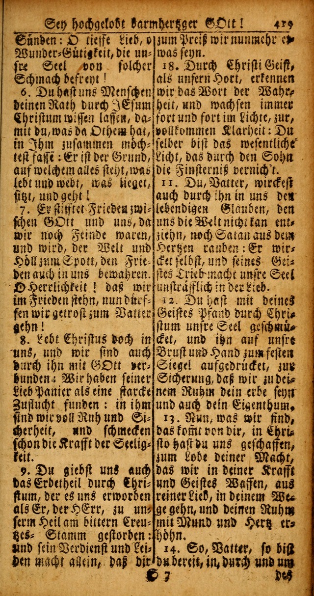 Das Kleine Davidische Psalterspiel der Kinder Zions von alten und neuen auserlesenen Geistes-Gesängen allen wahren heyls-begierigen Säuglingen der Weisheit, insonderheit aber denen Gemeinden des Herrn page 415