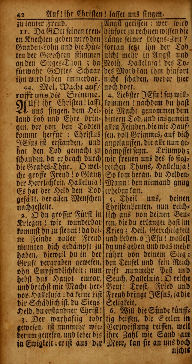 Das Kleine Davidische Psalterspiel der Kinder Zions von alten und neuen auserlesenen Geistes-Gesängen allen wahren heyls-begierigen Säuglingen der Weisheit, insonderheit aber denen Gemeinden des Herrn page 42