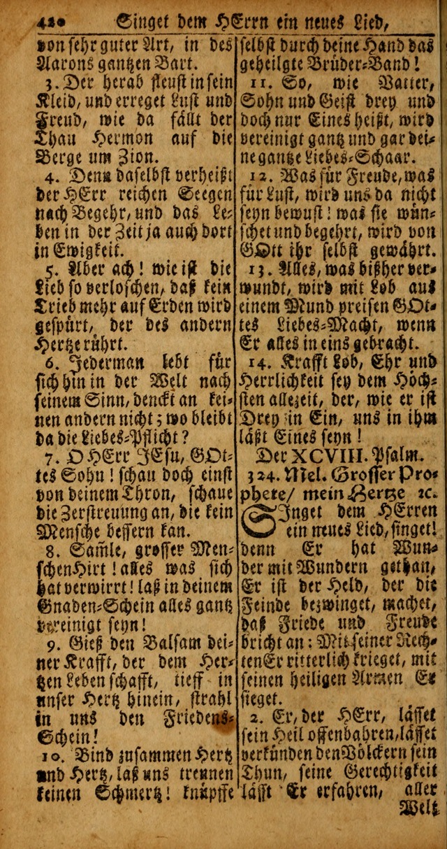 Das Kleine Davidische Psalterspiel der Kinder Zions von alten und neuen auserlesenen Geistes-Gesängen allen wahren heyls-begierigen Säuglingen der Weisheit, insonderheit aber denen Gemeinden des Herrn page 420