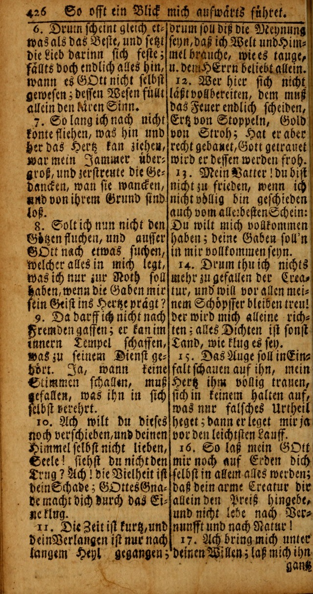 Das Kleine Davidische Psalterspiel der Kinder Zions von alten und neuen auserlesenen Geistes-Gesängen allen wahren heyls-begierigen Säuglingen der Weisheit, insonderheit aber denen Gemeinden des Herrn page 426