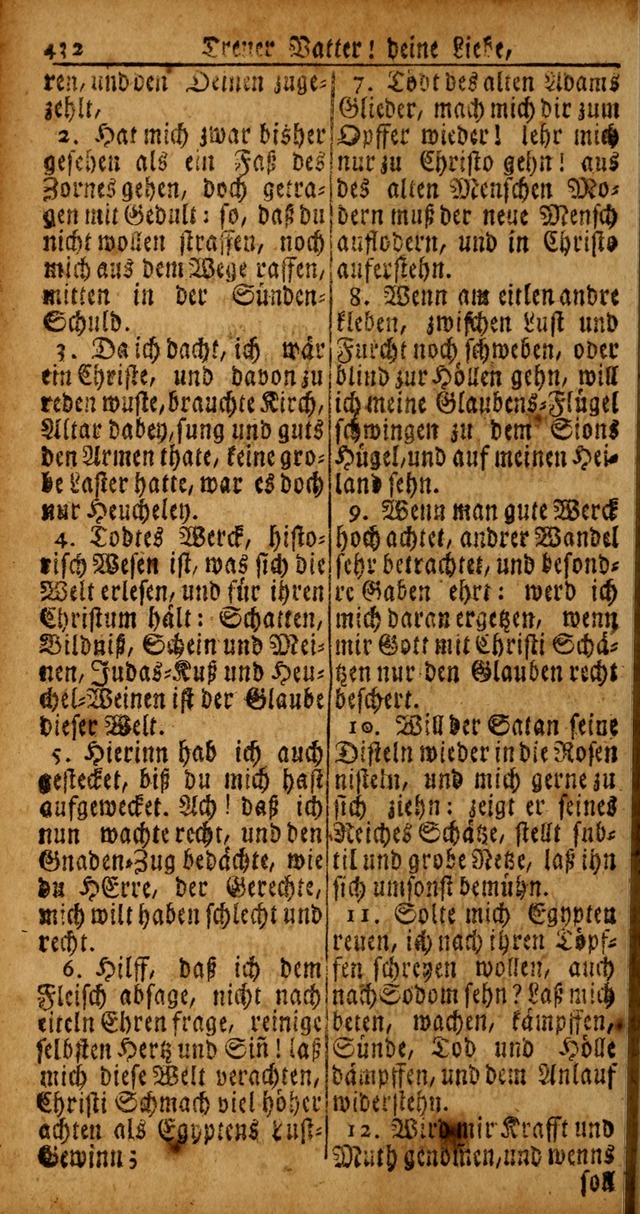 Das Kleine Davidische Psalterspiel der Kinder Zions von alten und neuen auserlesenen Geistes-Gesängen allen wahren heyls-begierigen Säuglingen der Weisheit, insonderheit aber denen Gemeinden des Herrn page 432