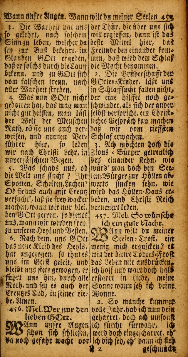 Das Kleine Davidische Psalterspiel der Kinder Zions von alten und neuen auserlesenen Geistes-Gesängen allen wahren heyls-begierigen Säuglingen der Weisheit, insonderheit aber denen Gemeinden des Herrn page 453