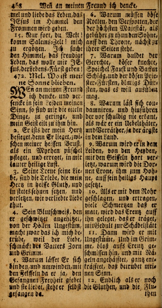 Das Kleine Davidische Psalterspiel der Kinder Zions von alten und neuen auserlesenen Geistes-Gesängen allen wahren heyls-begierigen Säuglingen der Weisheit, insonderheit aber denen Gemeinden des Herrn page 468