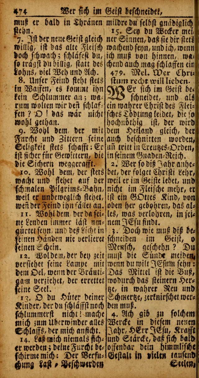 Das Kleine Davidische Psalterspiel der Kinder Zions von alten und neuen auserlesenen Geistes-Gesängen allen wahren heyls-begierigen Säuglingen der Weisheit, insonderheit aber denen Gemeinden des Herrn page 474