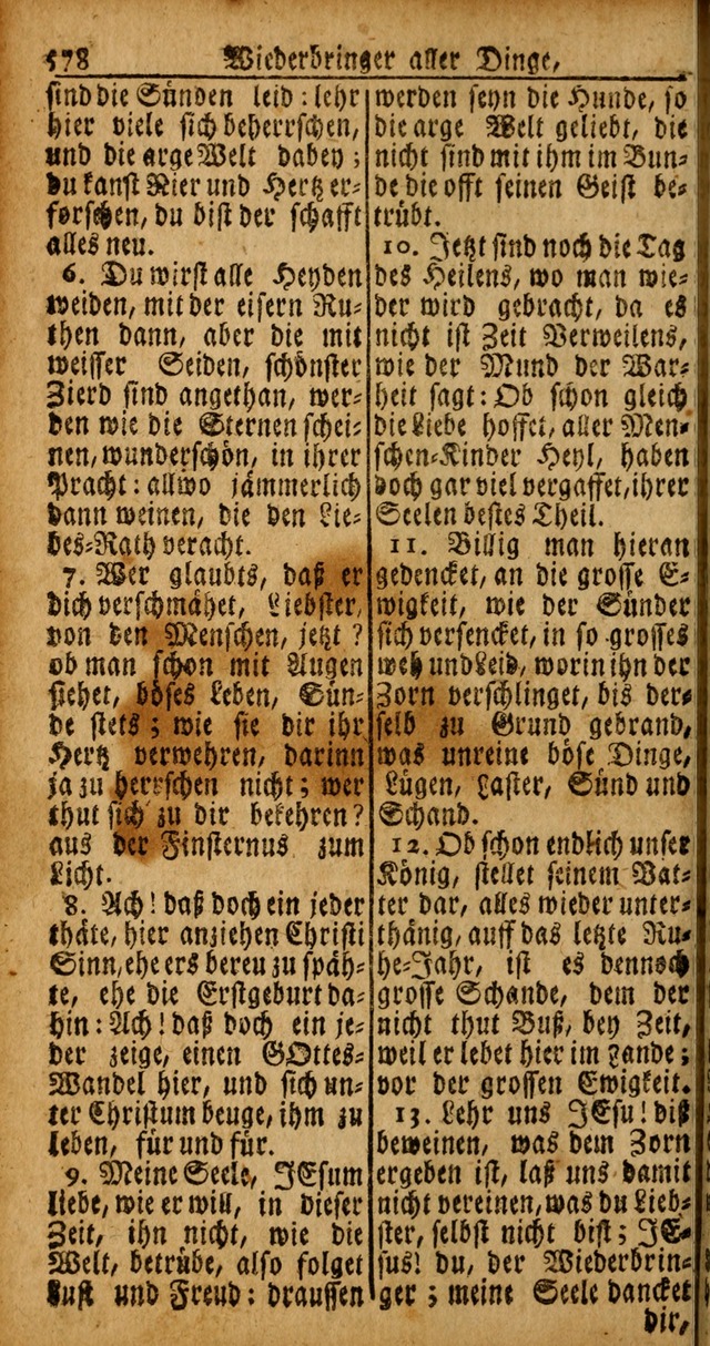 Das Kleine Davidische Psalterspiel der Kinder Zions von alten und neuen auserlesenen Geistes-Gesängen allen wahren heyls-begierigen Säuglingen der Weisheit, insonderheit aber denen Gemeinden des Herrn page 478